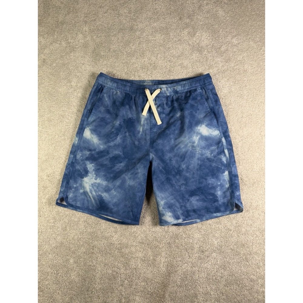 Fair Harbor Swim Shorts Youth XL Blue tie dye Hybrid Lined Stretch Drawstring